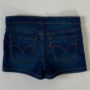 Levi’s Shorts Size 12 Jeans Denim Shortie Pull On Stretch Blue Girls Regular EUC